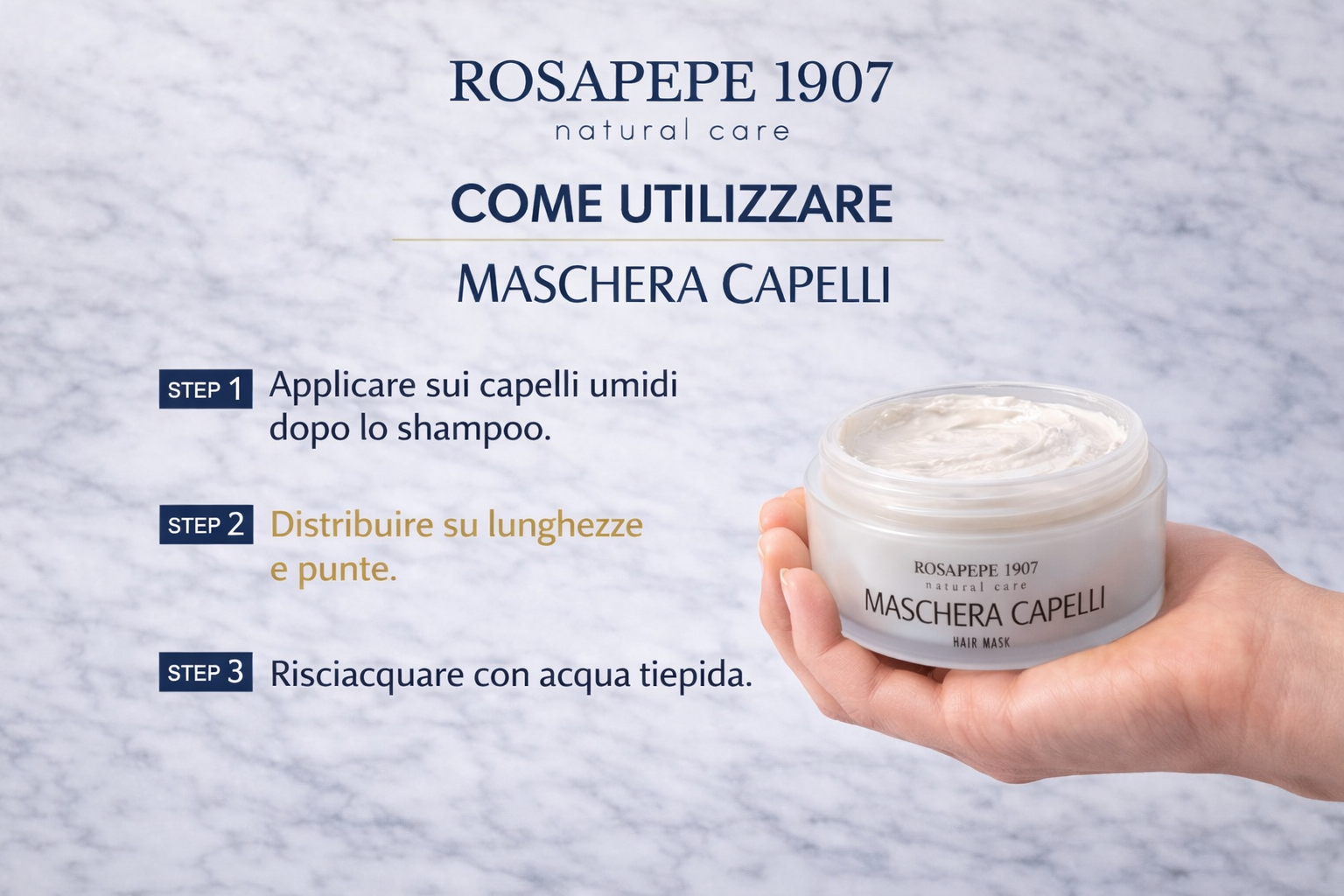 Maschera Capelli Termale Nutriente – Hair Mask BMA Sulfureo | Rosapepe 1907 – 250 ml