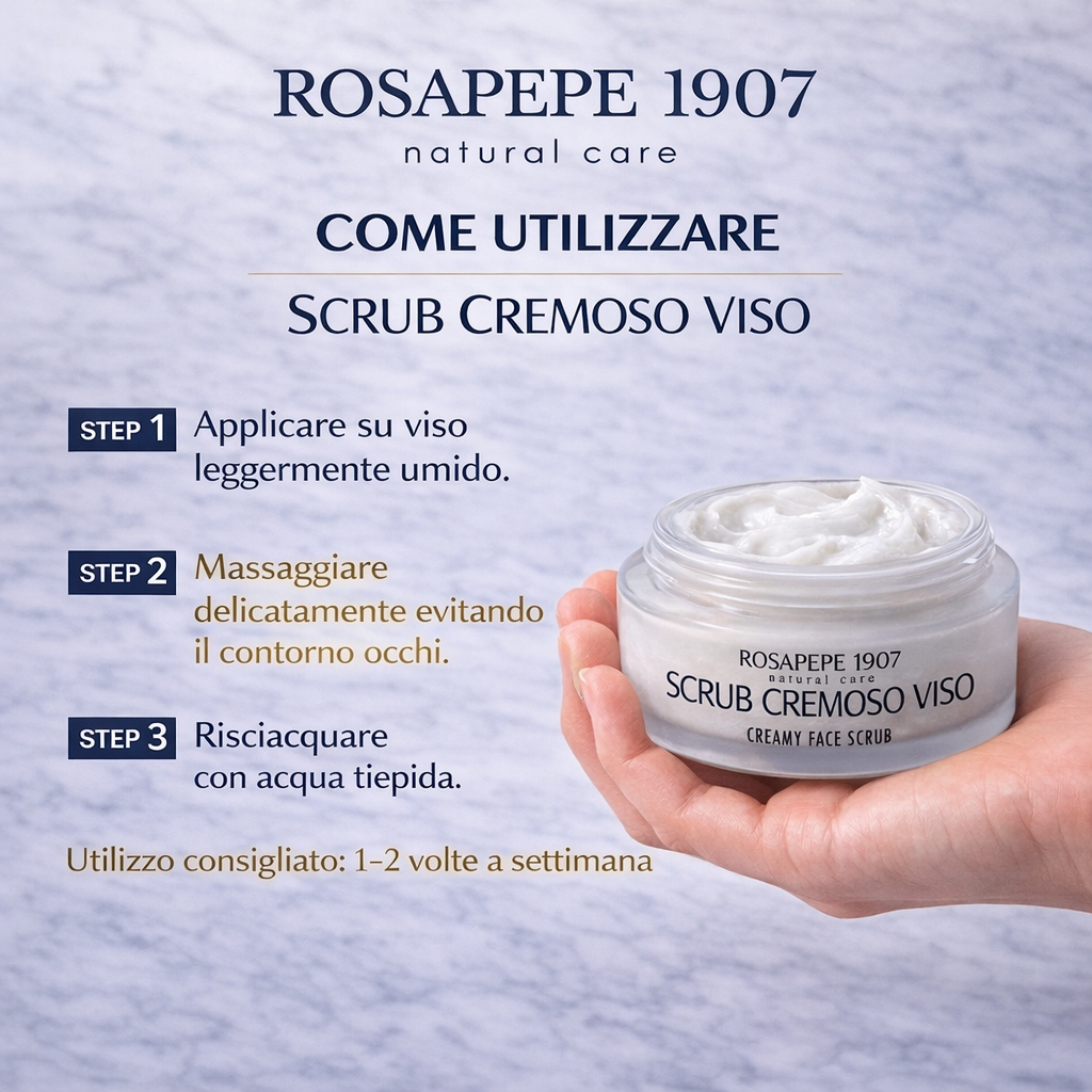 Scrub Cremoso Viso Termale Purificante – BMA Sulfureo | Rosapepe 1907 – 50 ml