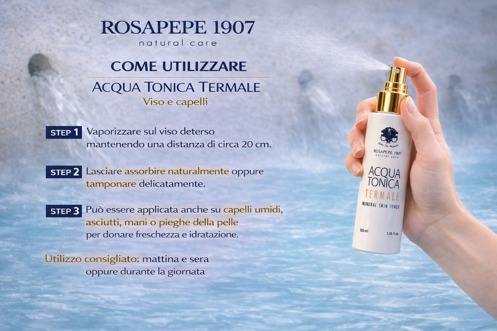 Acqua Tonica Termale Mineral Skin Toner – Sorgente San Antonio al Monte | Rosapepe 1907 – 100 ml
