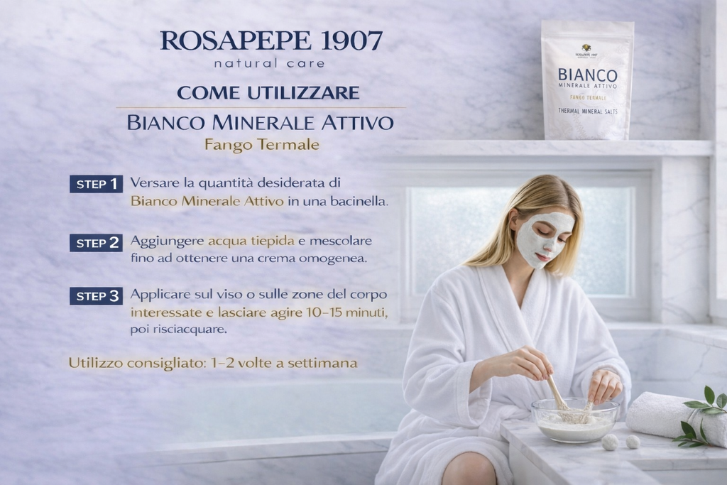 BMA – Bianco Minerale Attivo | Polvere Termale Sulfurea – Rosapepe 1907 – 250 g